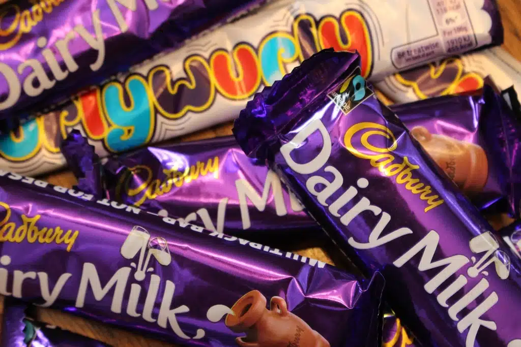Cadbury chocolate bar, location unknown