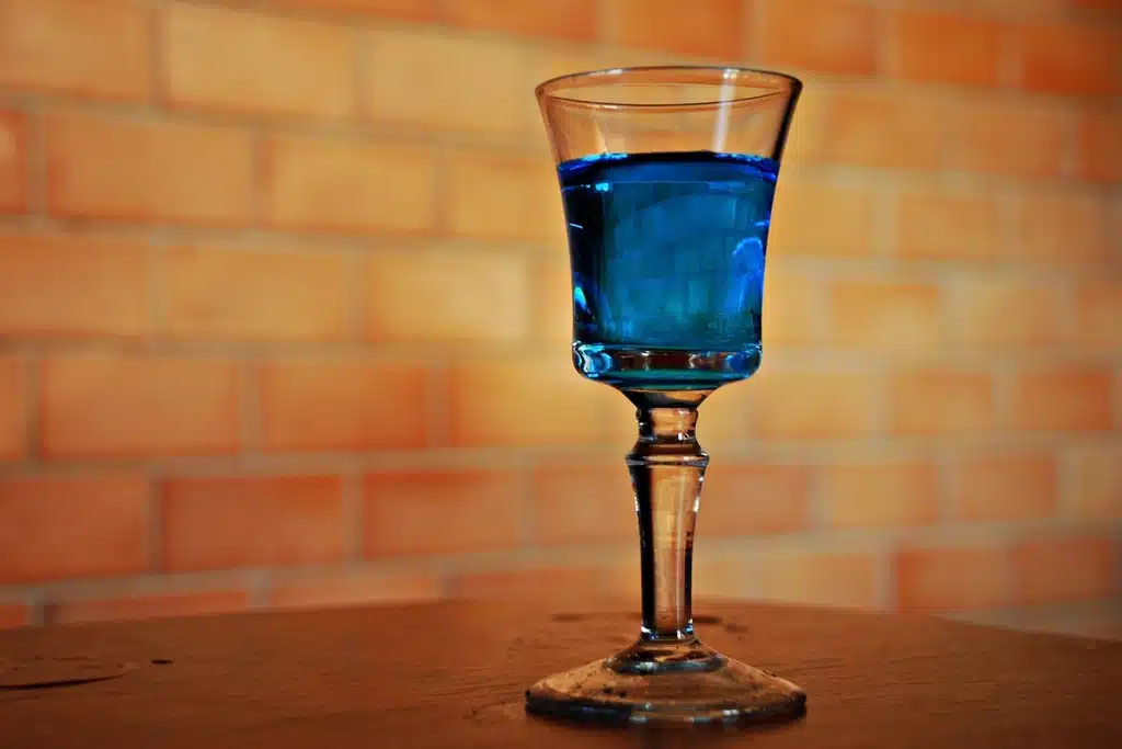 Blue Alcohol Drink. Antabuse for alcohol addiction