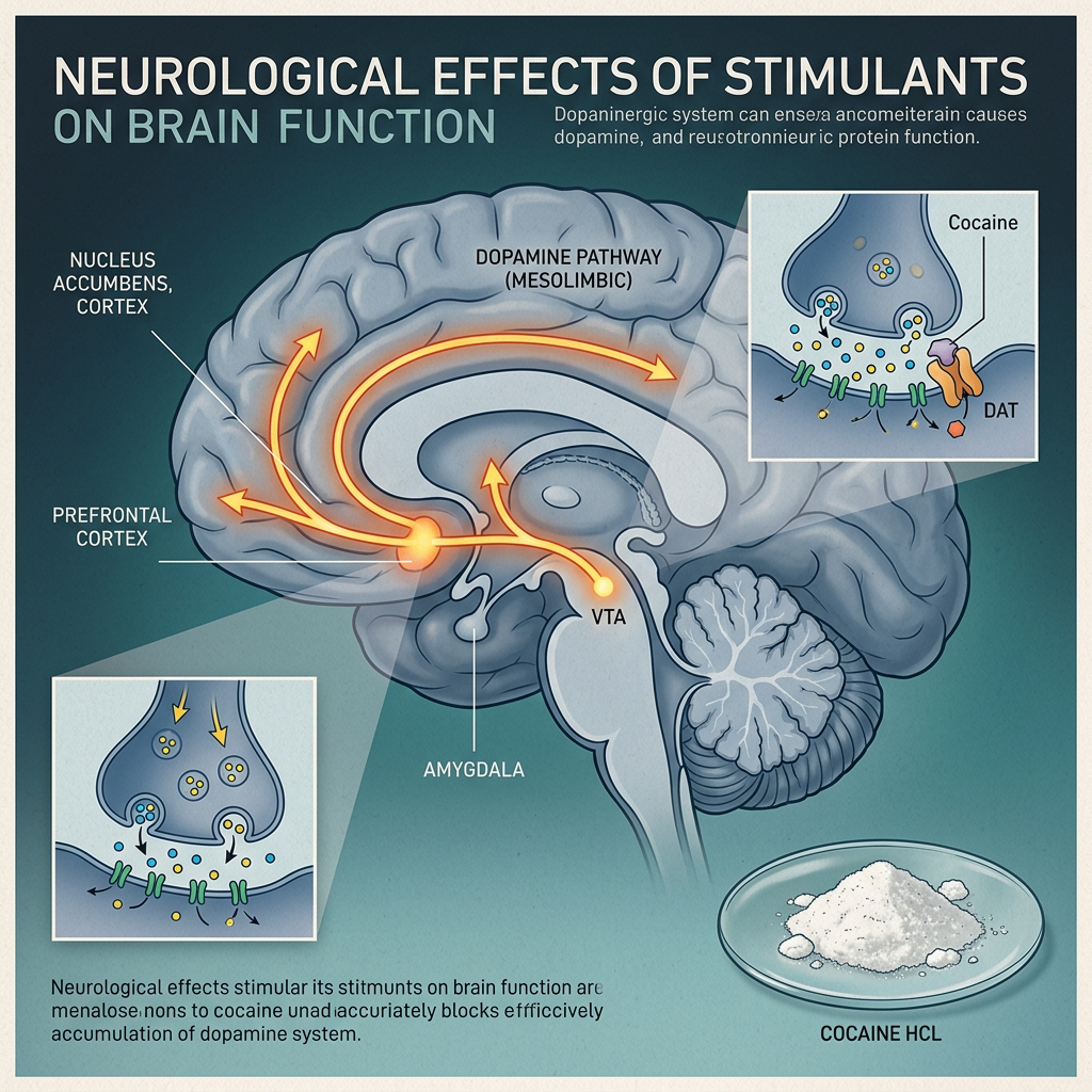 Brain diagram illustrating dopamine pathways and effects of cocaine on dopamine transporter Why is Cocaine so addictive?