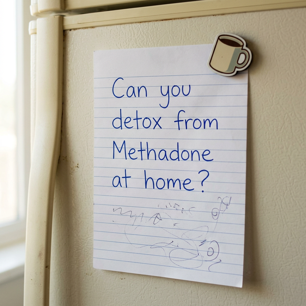Note on fridge asking: Can you detox from Methadone at home?