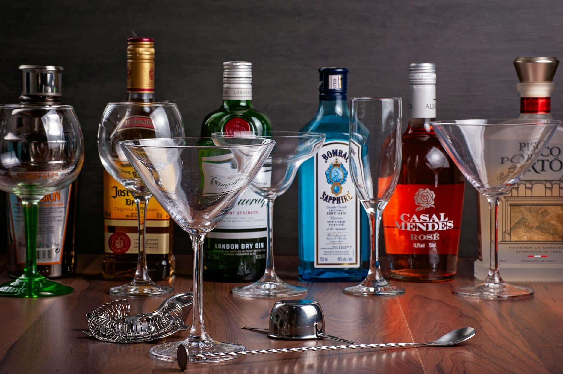 elegant display of assorted liquor bottles Alcohol Addiction Recovery UK
