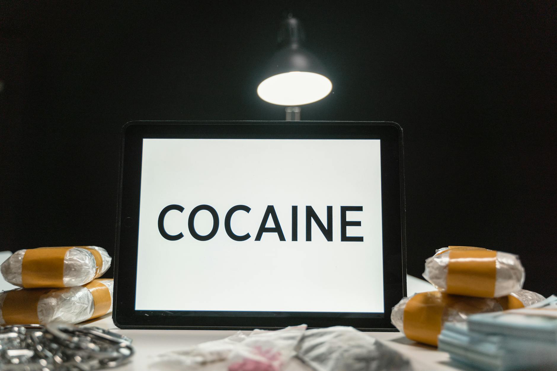 the word cocaine on a tablet Cognitive behavioural therapy for addiction