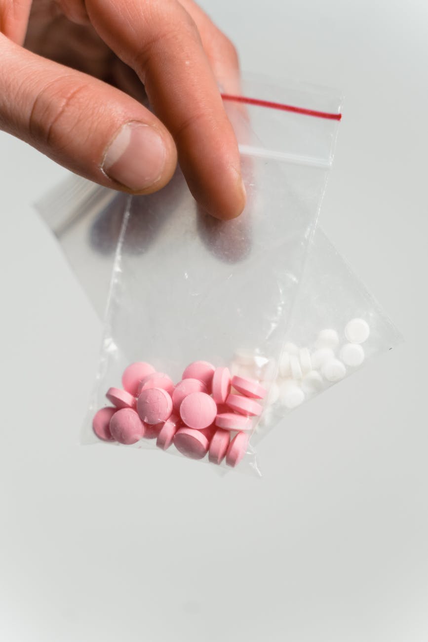 drugs on zip lock plastic sachet
